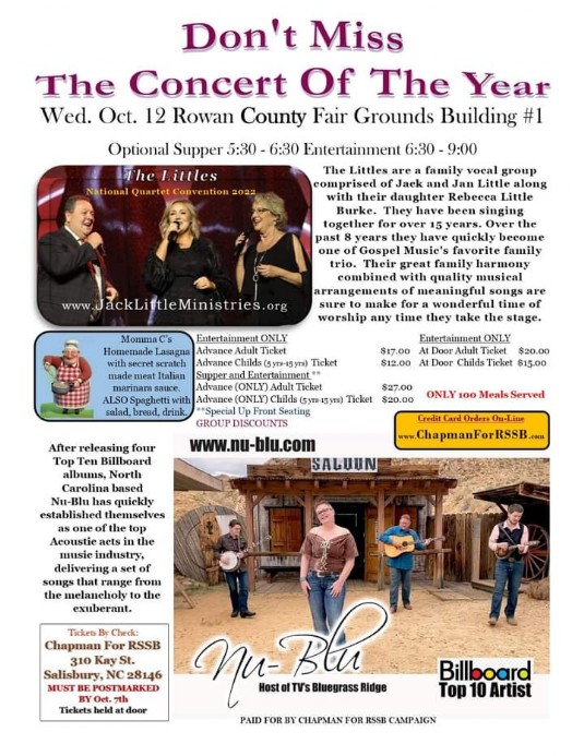 ROWAN CO. FAIRGROUNDS Oct. 12